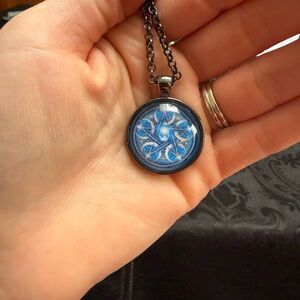 Blue Swirl Pendant Necklace